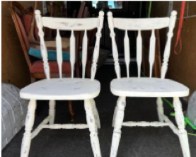 Cream vintage chairs