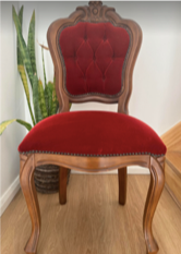Red single chairs