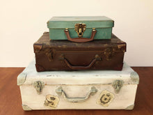 Load image into Gallery viewer, White suitcase