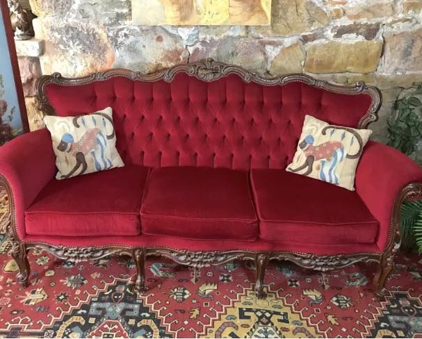 Red Chesterfield lounge
