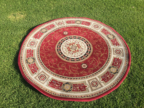 Red rug round - 160cm
