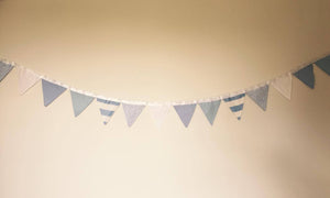 Bunting - blue - material