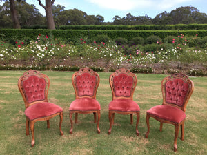 Red single chairs (button print)