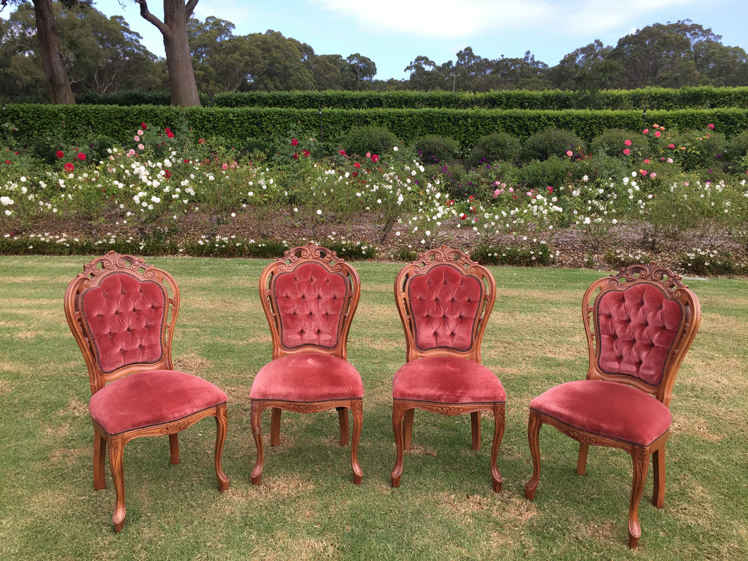 Red single chairs (button print)