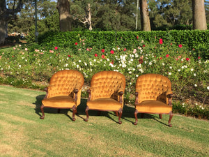 Gold armchairs