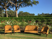 Load image into Gallery viewer, Gold 2 seater lounge