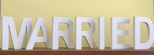 JUST MARRIED - individual letters