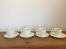 Load image into Gallery viewer, White tea cups and saucers