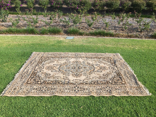 Beige and brown rug - 170cm x 220cm