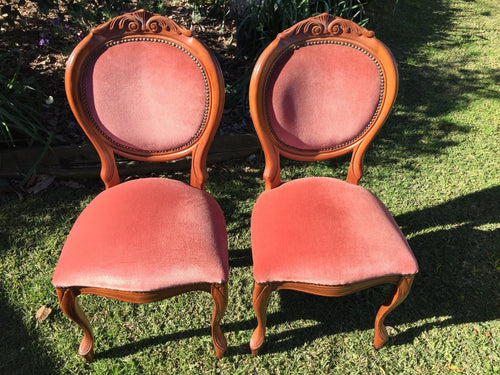 Red single chairs - plain print (2)