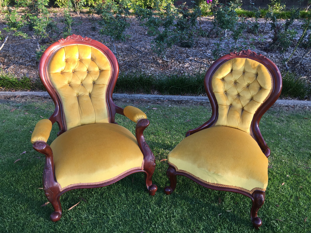 Gold Grandmother & Grandfather chairs