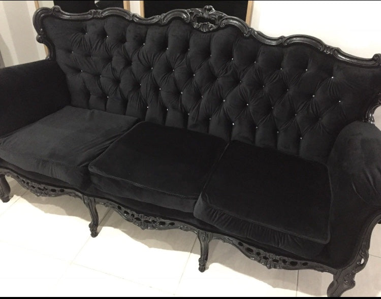 Black 3 seater lounge