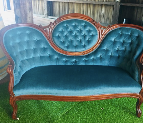 Blue 2 seater lounge